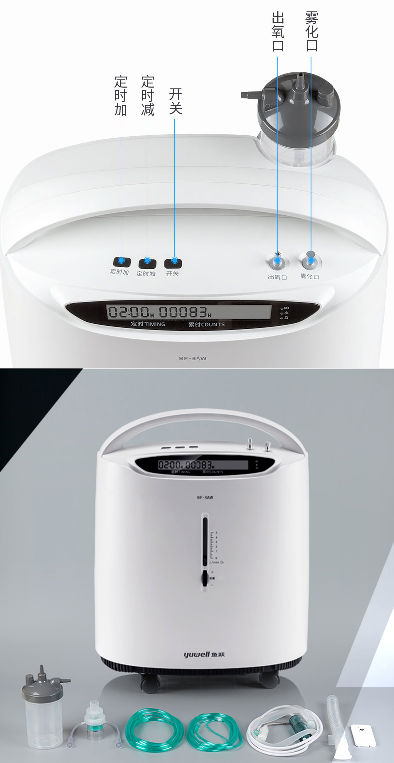 鱼跃制氧机8f-3aw